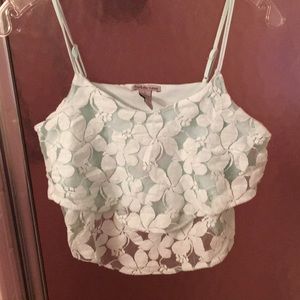 Mint green crop top